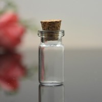 10 sztuk Mini małe szklane butelki z przezroczystym korek słoiki małe fiolki ślubne 24x12mm wiadomość Favor pojemniki biżuteria 6